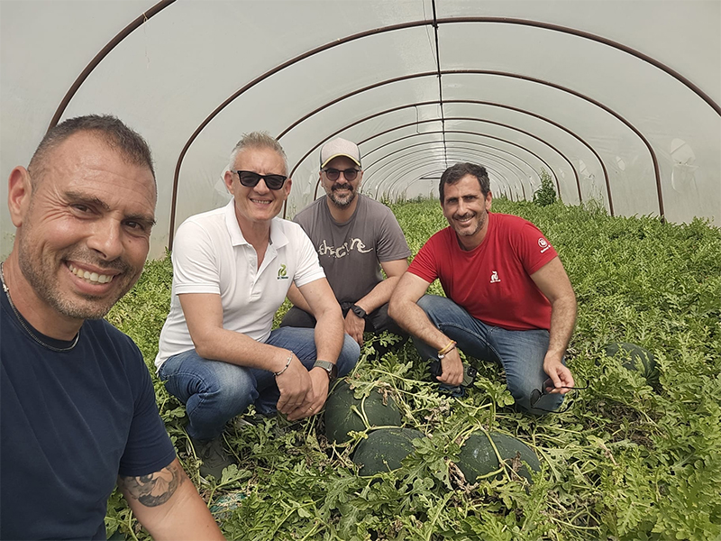 Da sinistra: Marco Spataro (Titolare BioHand) Vincenzo Zangari (Sales Representative Sicilia), Rodolfo Calvo (Sales Representative Sicilia), Andrea Cilio (Product Development Specialist)